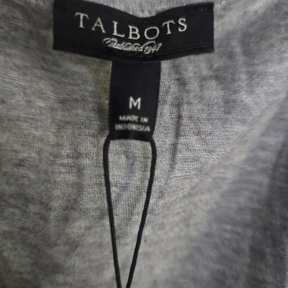 Talbots Silver Sequin Gray Sleeveless Top Size M New with tags - Picture 3 of 6
